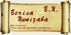 Beriša Munižaba vizit kartica